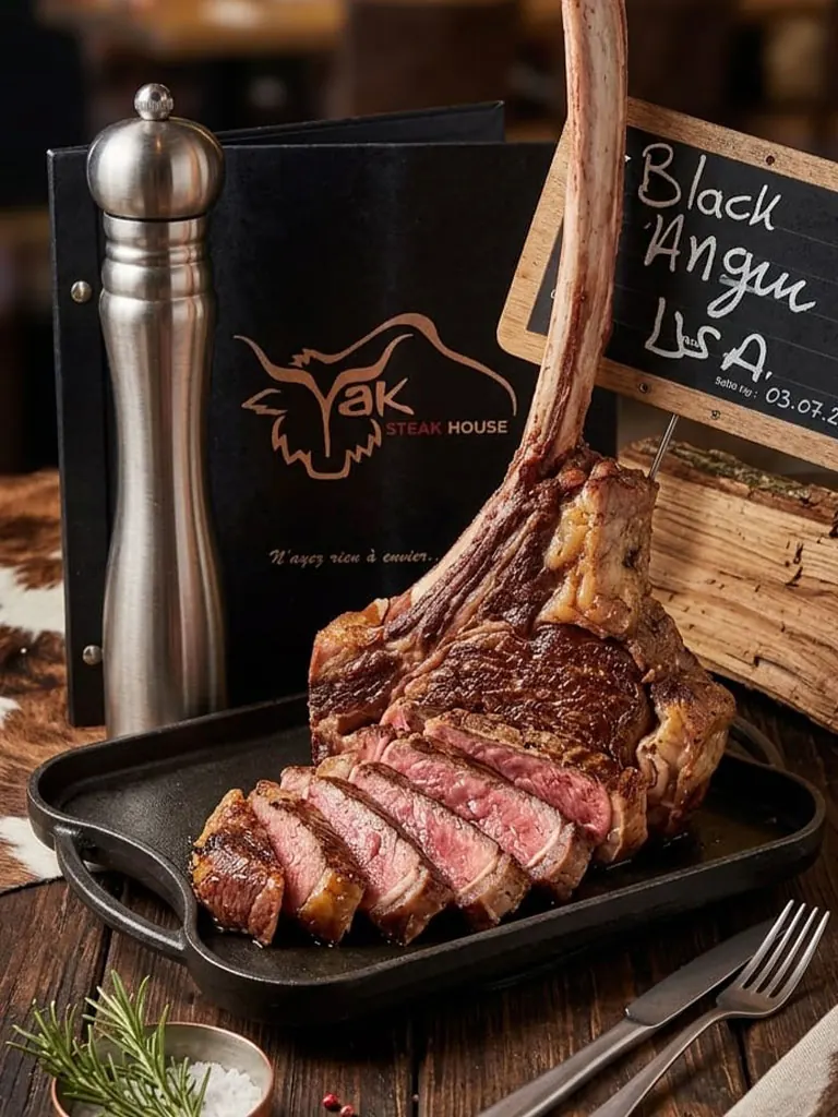Tomahawk de Black Angus tranché